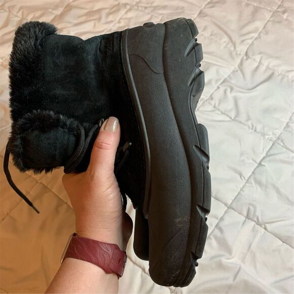 Sorel Women's Snow Angel Black Ankle Boots Size 8 Winter Lace Up - Picture 7 of 8